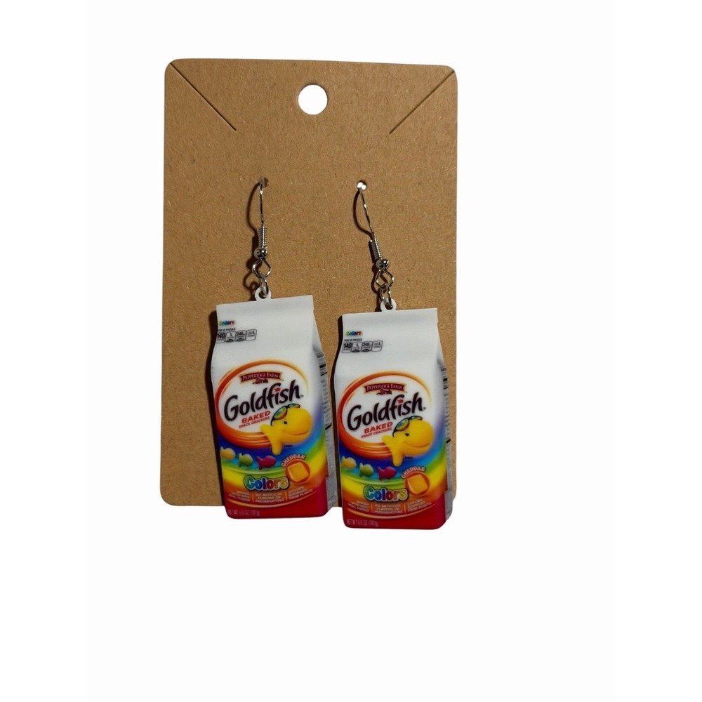 Colors Snack Bag Dangle Earrings Novelty Kitsch Food Jewelry Multi‎